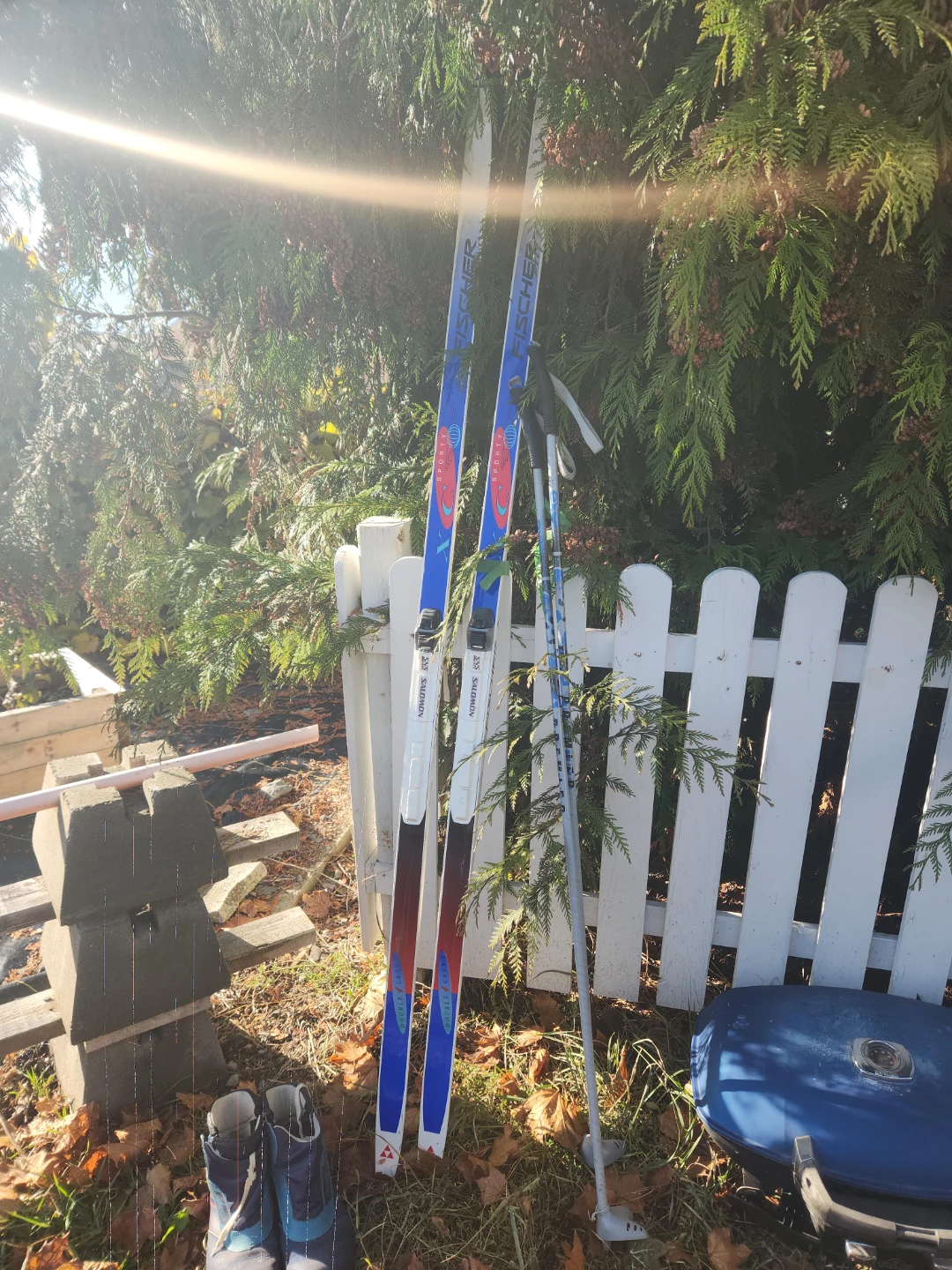 Fischer Skis, Salomon Boots (Size 44)