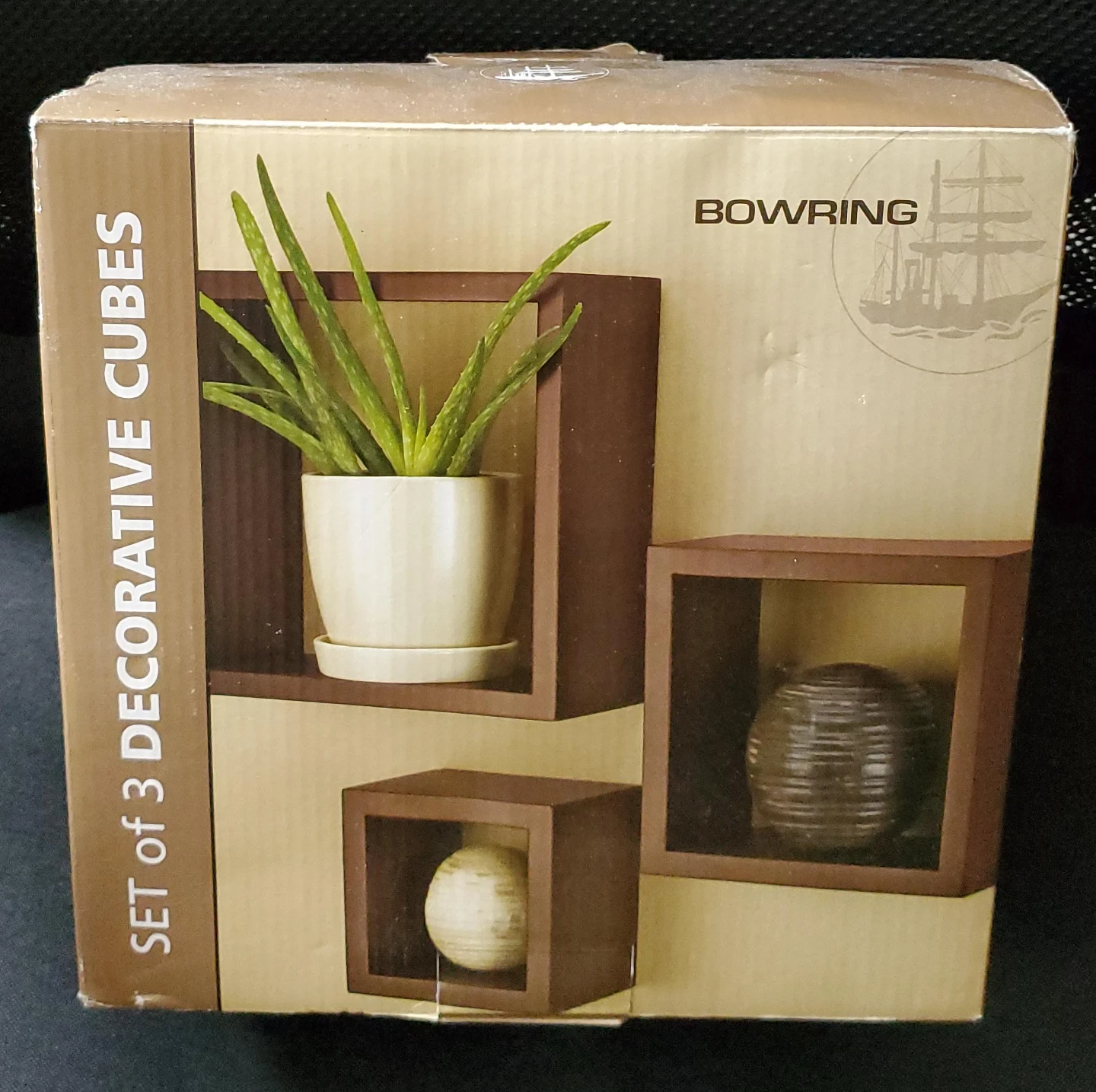 Set of 3 Decorative Cubes - New in Box!