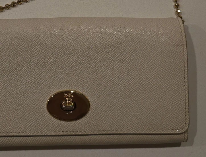 Coach Cream Wallet on Chain