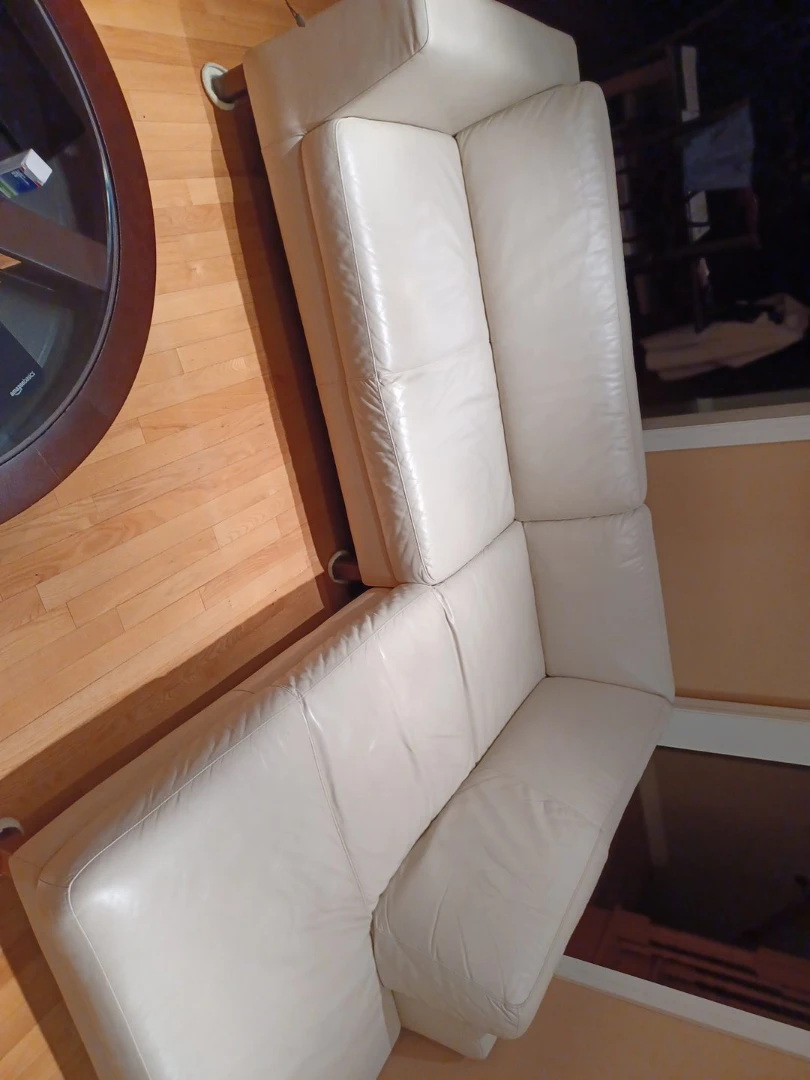 White Leather Sectional Sofa