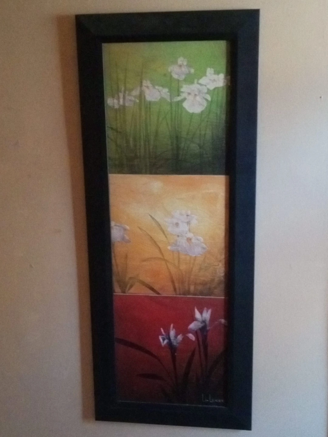 Floral Art Print in Black Frame