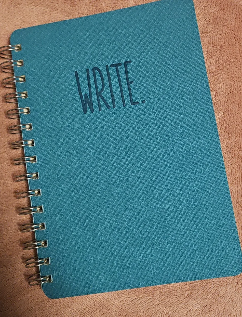 Blue Spiral Notebook - "Write."