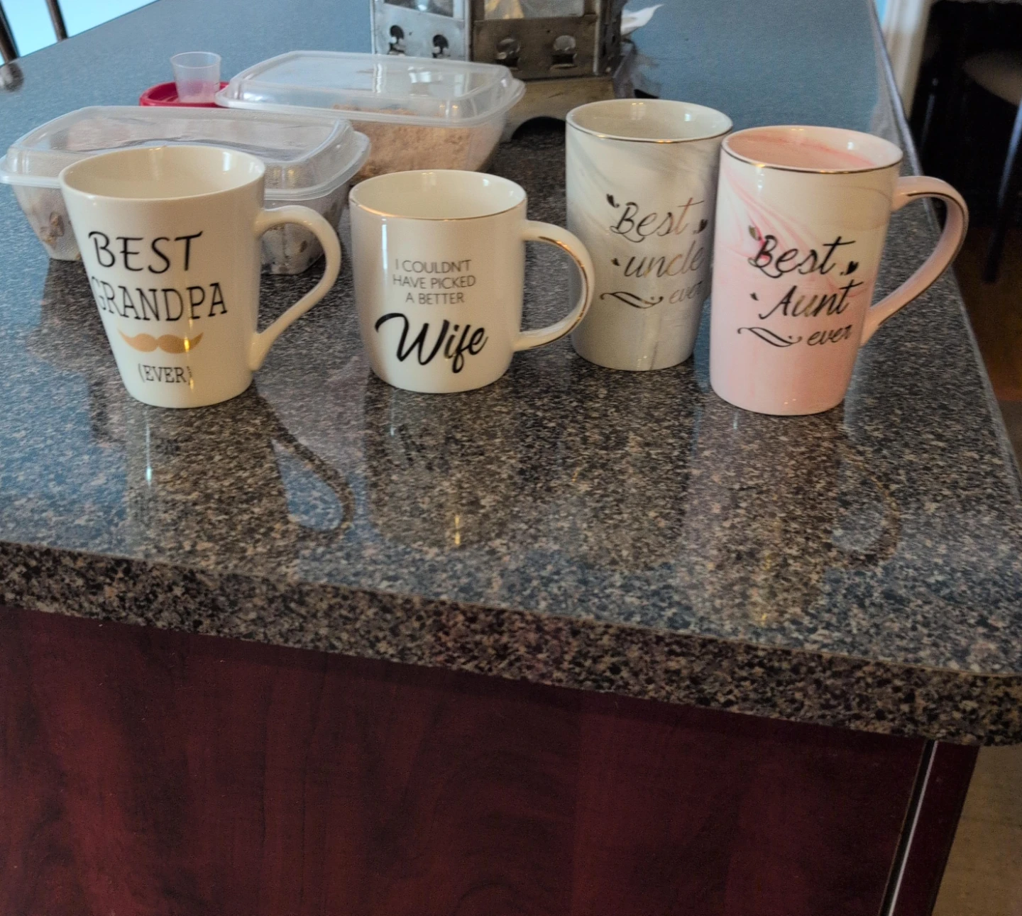 Set of 4 novelty mugs - Grandpa, Wife, Uncle, Aunt thumbnail