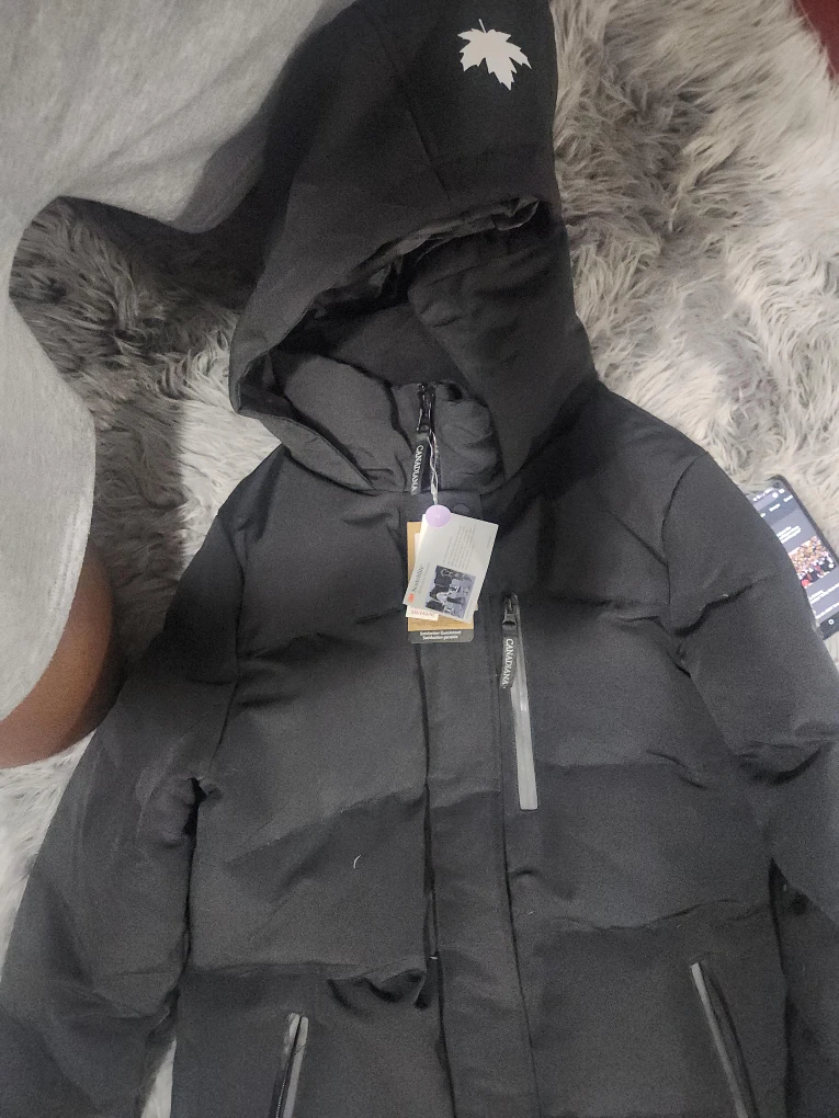 New Canadiana Black Puffer Jacket