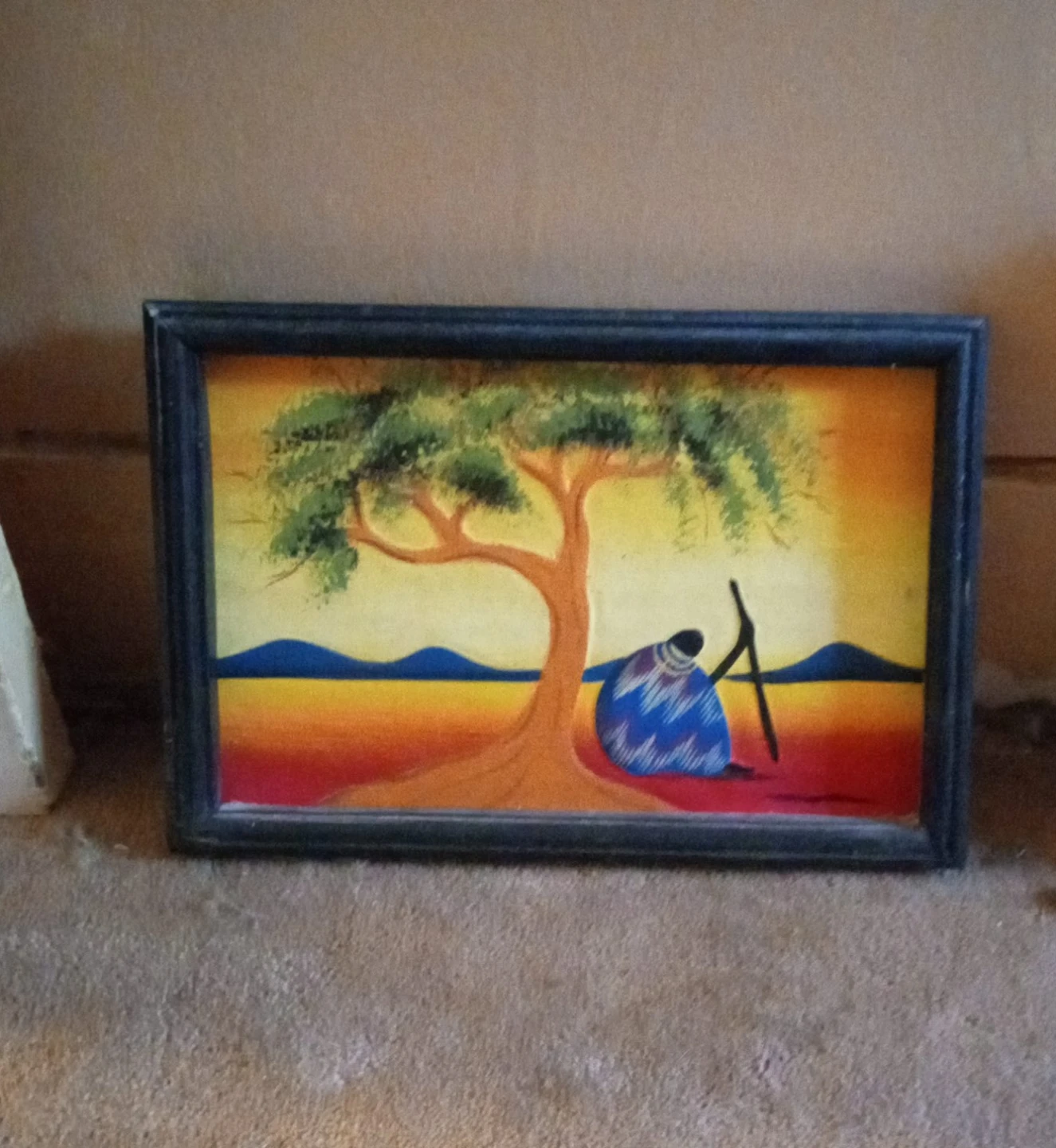 Framed African Art Painting