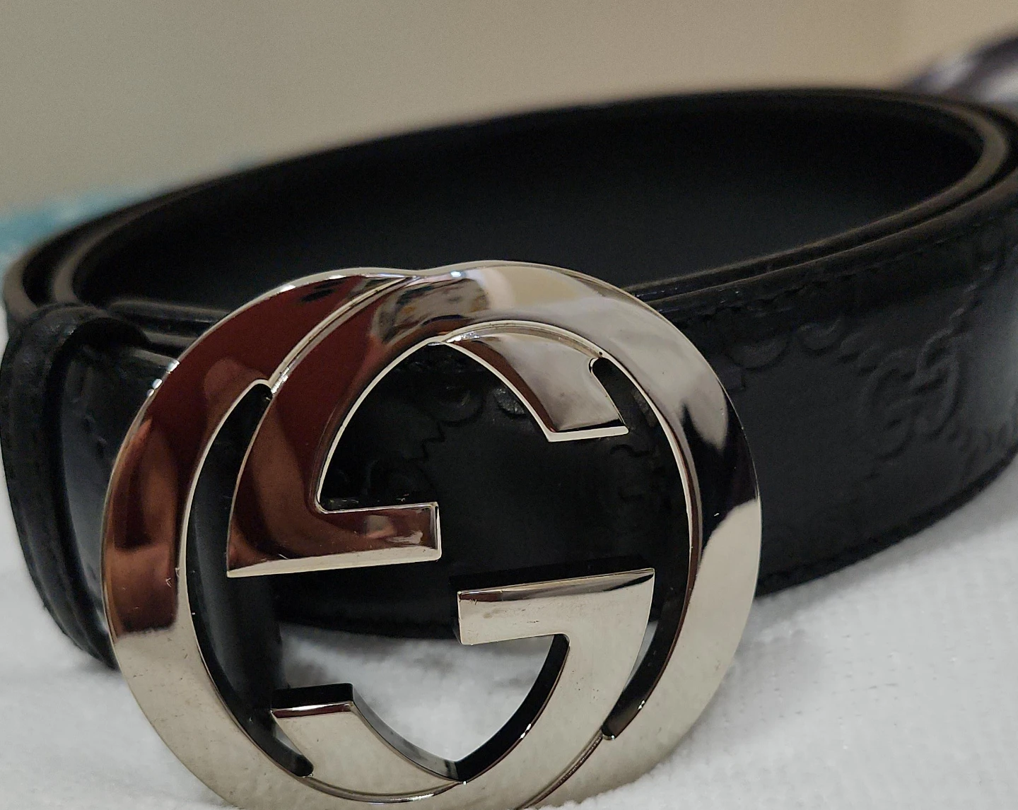 Gucci Black Leather Belt