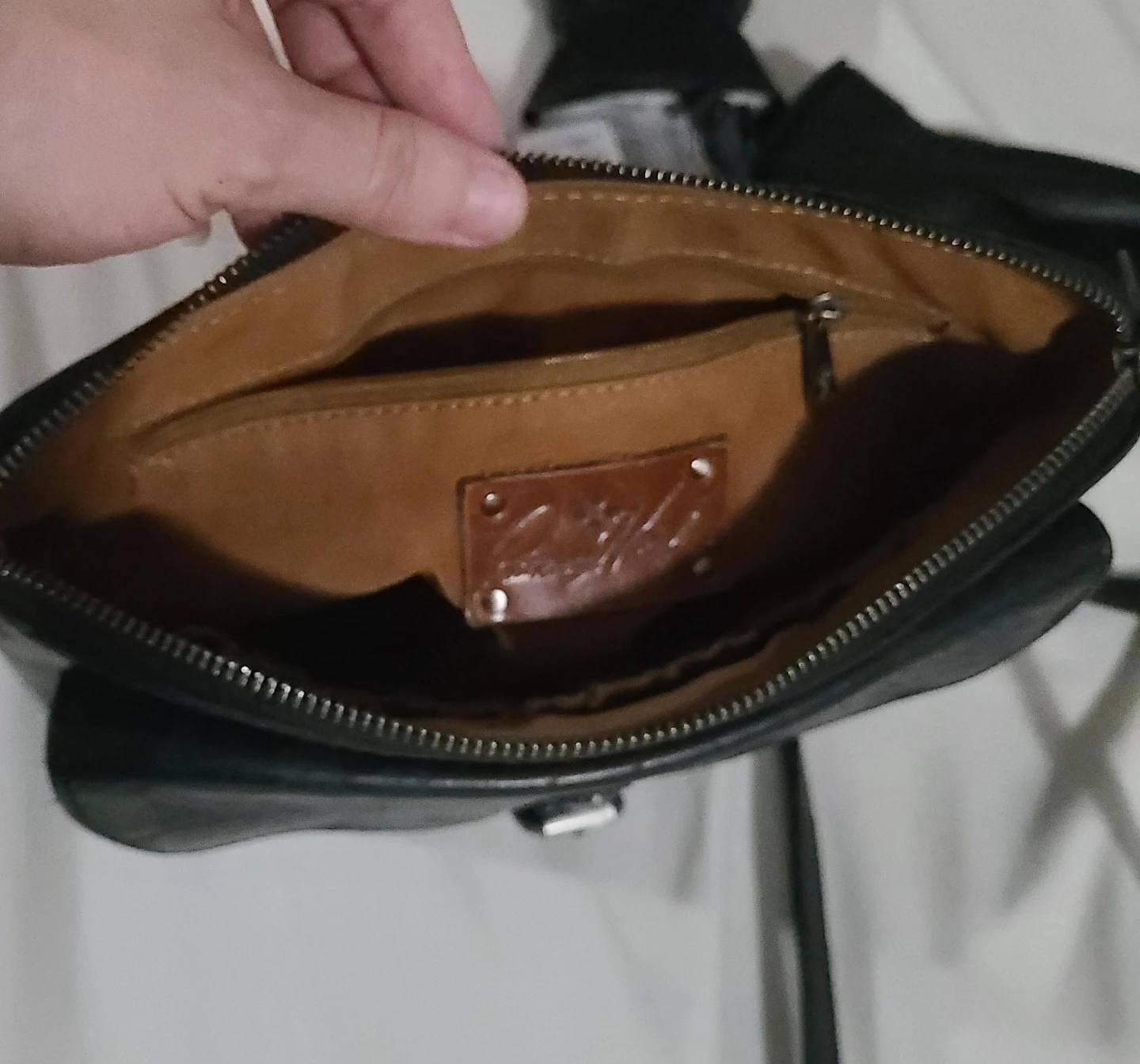 Patricia Nash Leather Crossbody Bag - Black