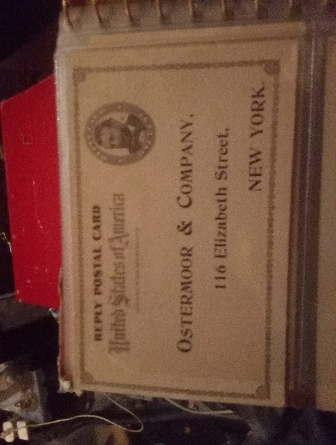 Vintage United States of America Reply Postal Card