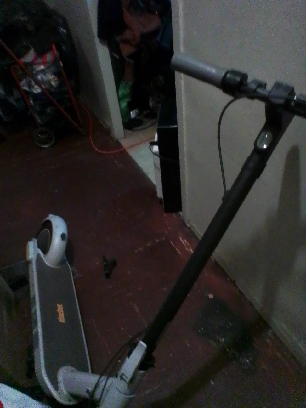 London Fog Trench Coat & Ninebot Electric Scooter