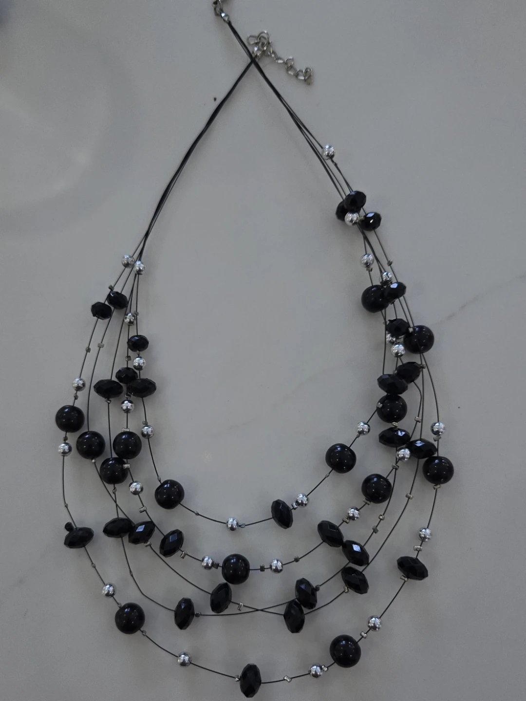 Black Beaded Necklace image indicator(1)