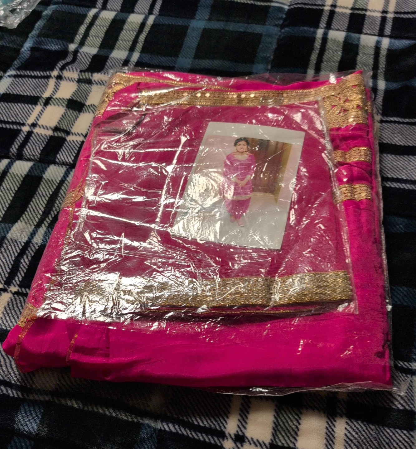 Pink & Gold Salwar Kameez - Brand New