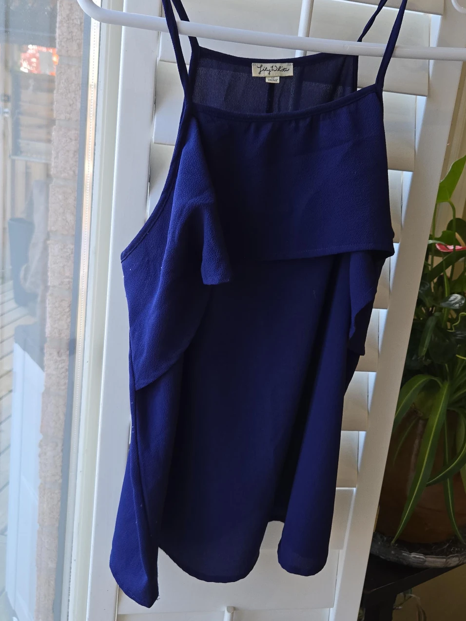 Lily White Navy Blue Tank Top - Size M