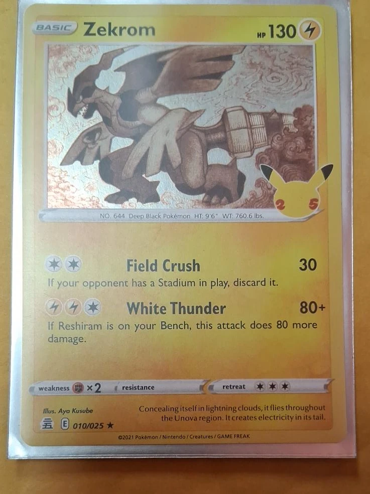 Pokemon Zekrom Card 010/025