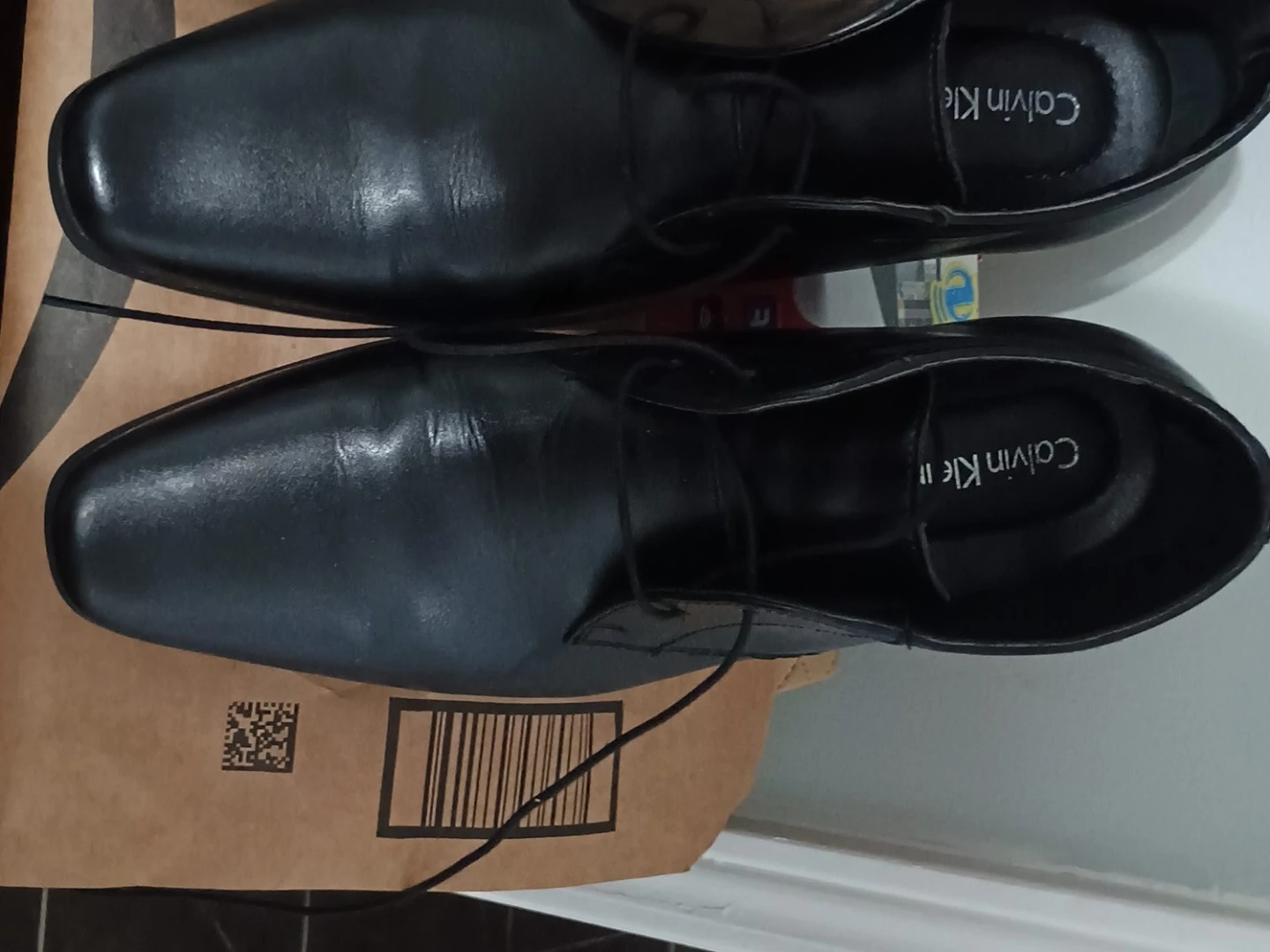 Calvin Klein Black Leather Dress Shoes