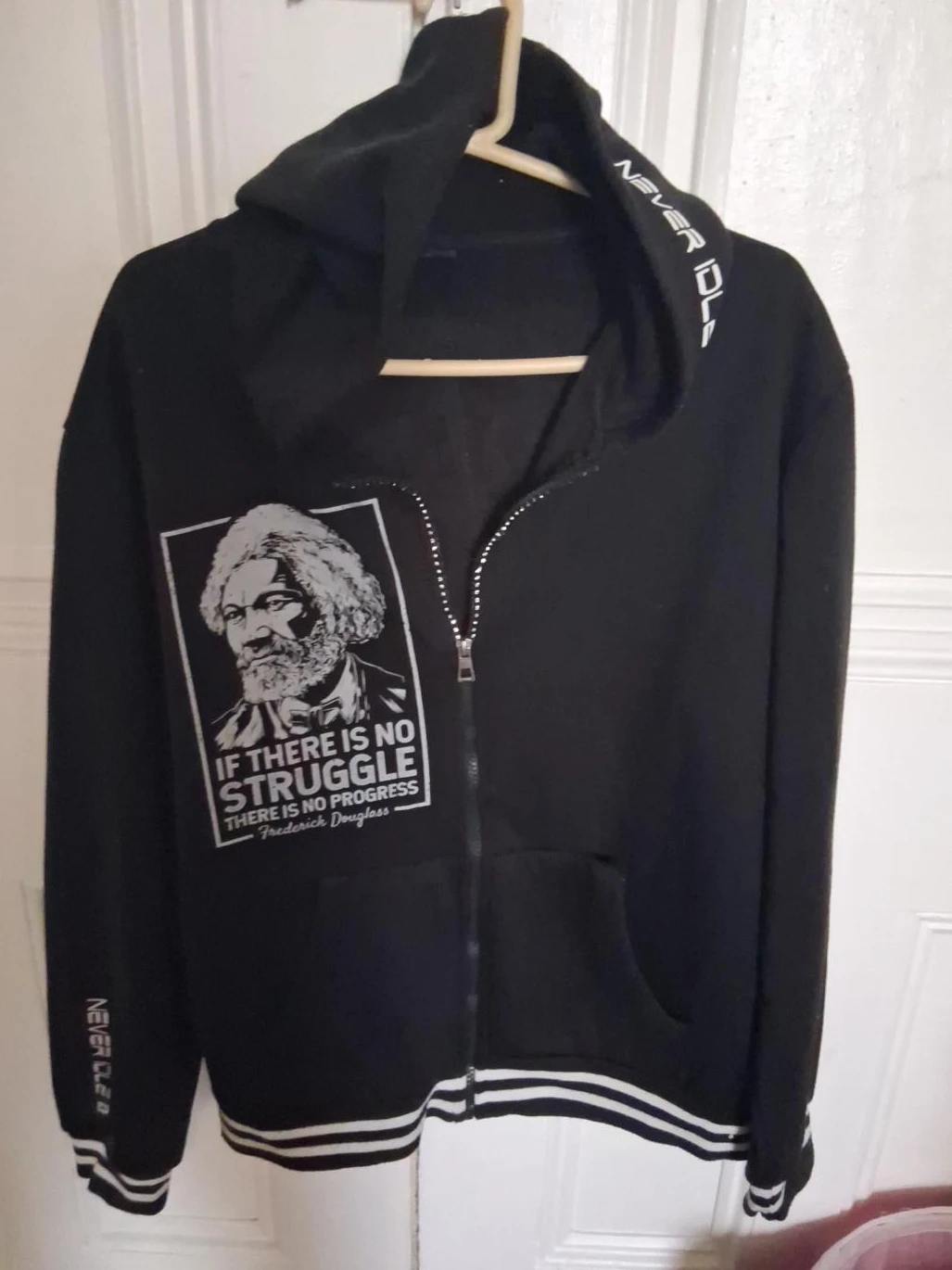 Black Hoodie with Frederick Douglass Quote thumbnail