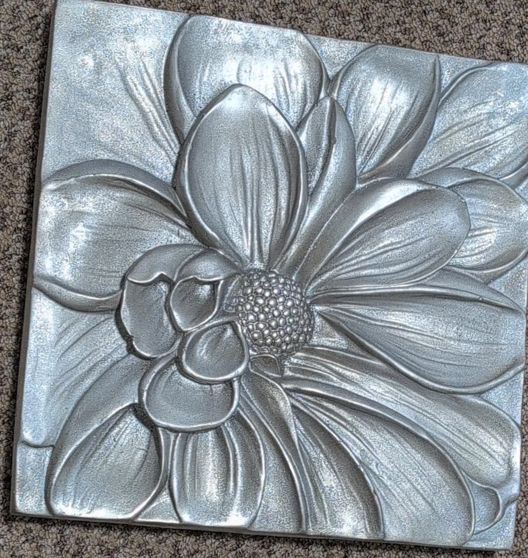 Silver Flower Wall Art
