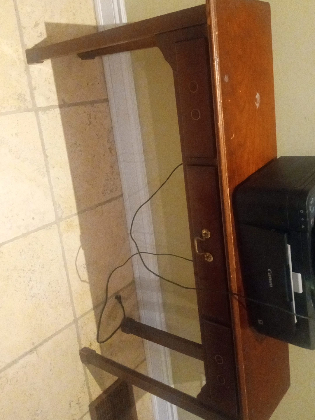 Wooden Desk with Drawers thumbnail