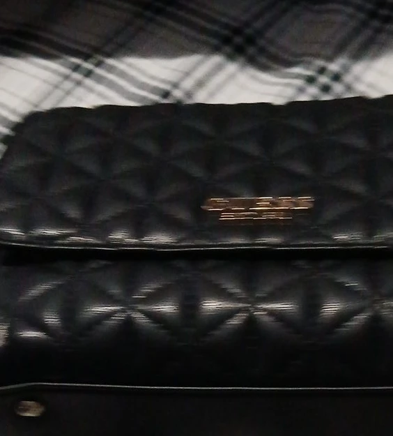 Guess Black Quilted Shoulder Bag