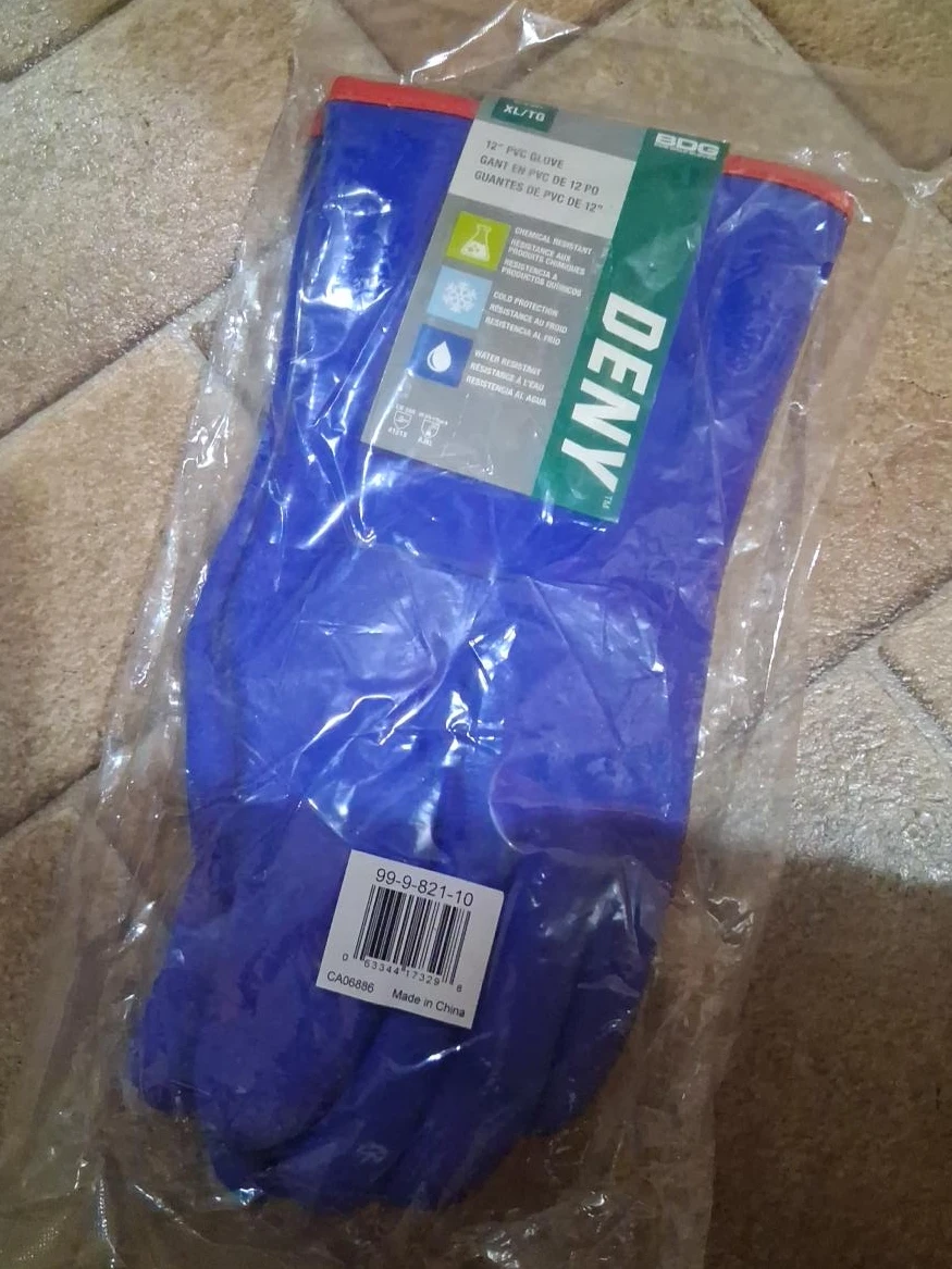 BDG Deny 12" PVC Gloves XL/TG - New