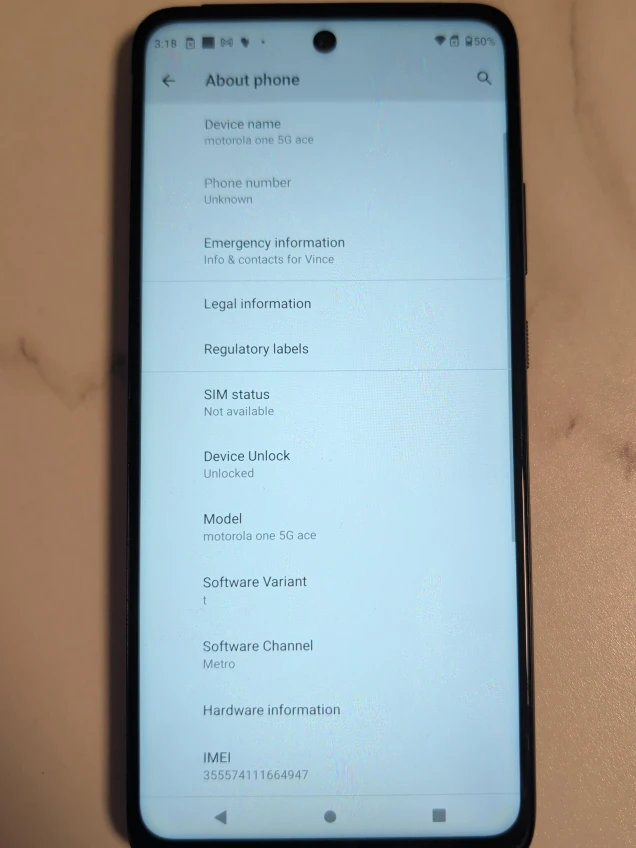 Motorola One 5G Ace
