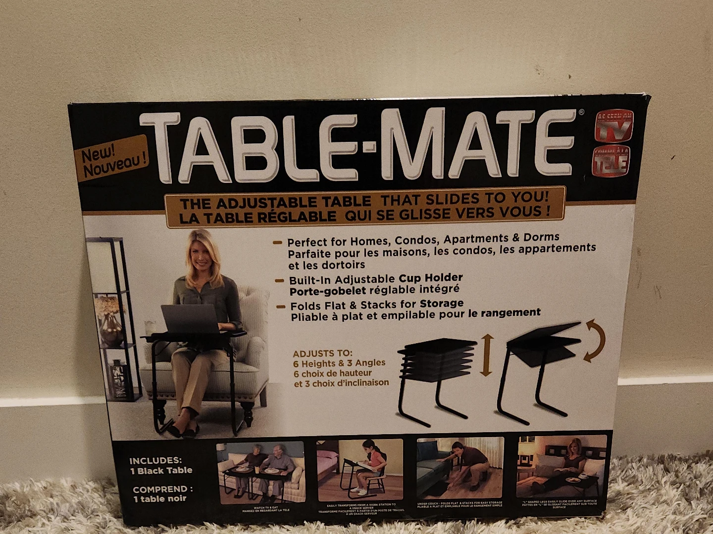 Table-Mate Adjustable Table - Black thumbnail