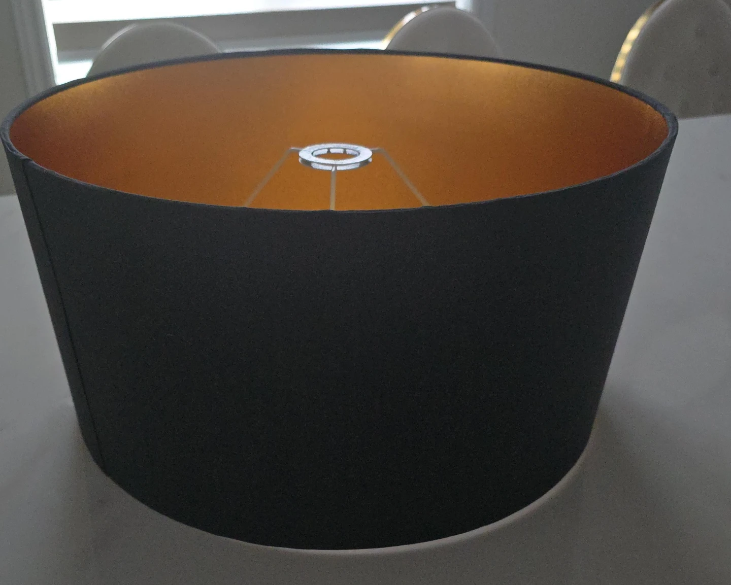 Black Lampshade with Gold Interior