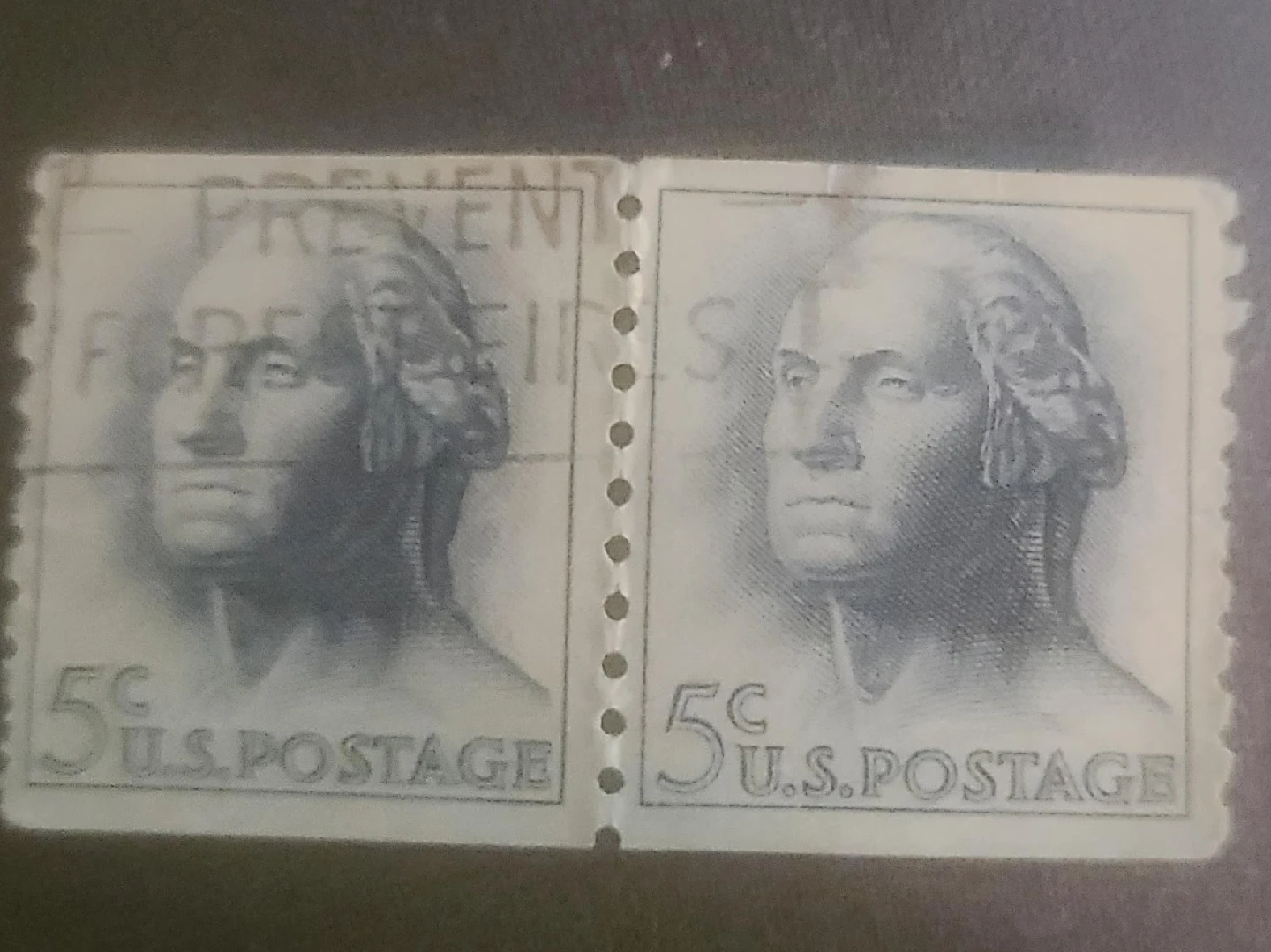 5c US Postage Stamps - George Washington image indicator(1)