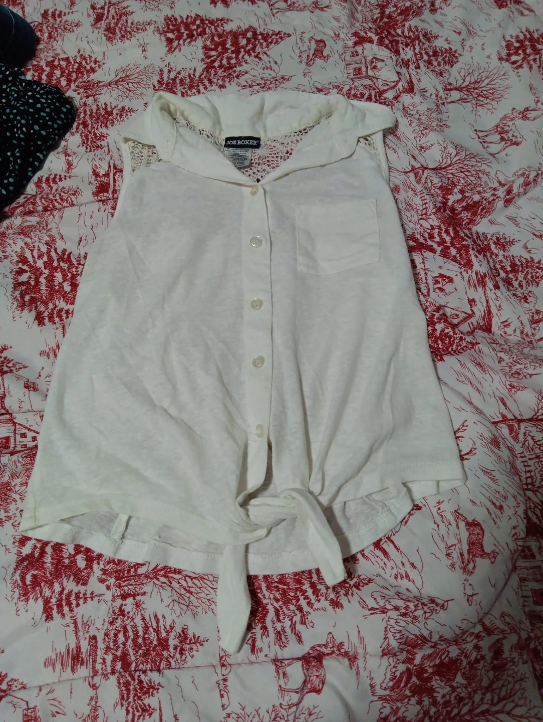 Joe Boxer White Sleeveless Top - Size M