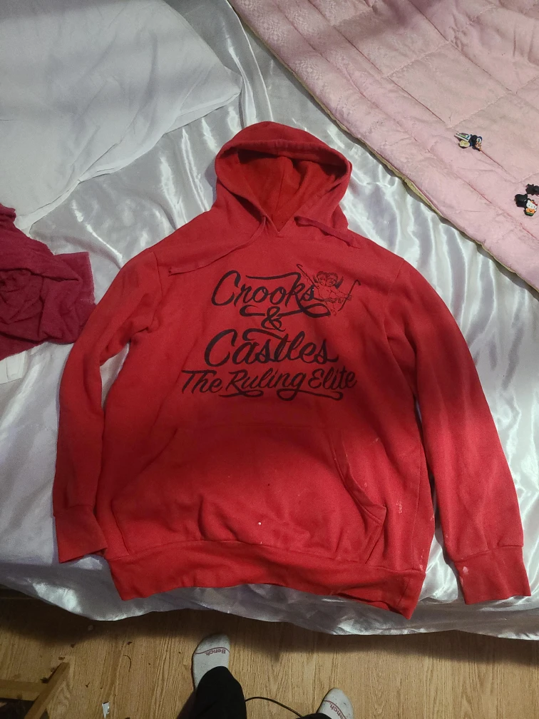 Crooks & Castles Red Hoodie - Size XL