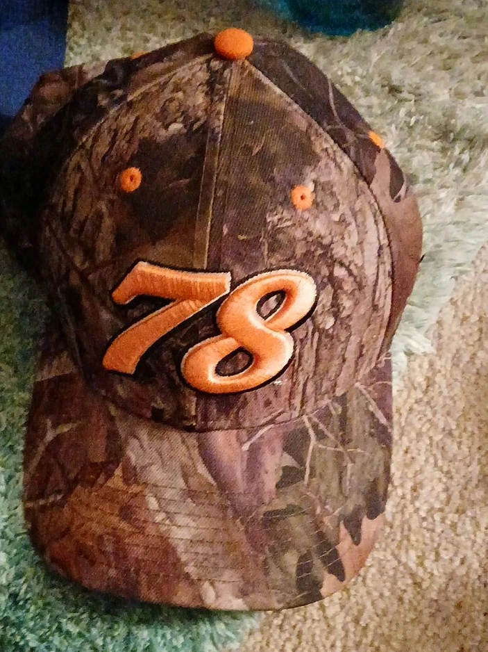 Camo Baseball Cap with Orange '78'