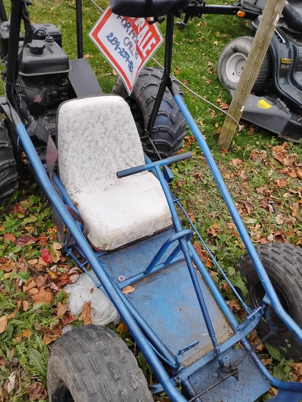 Homemade Blue Go-Kart