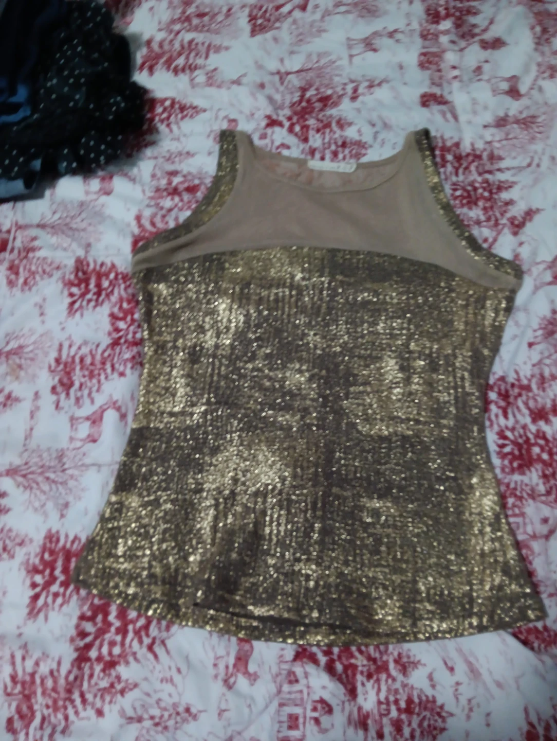 Gold Sleeveless Top