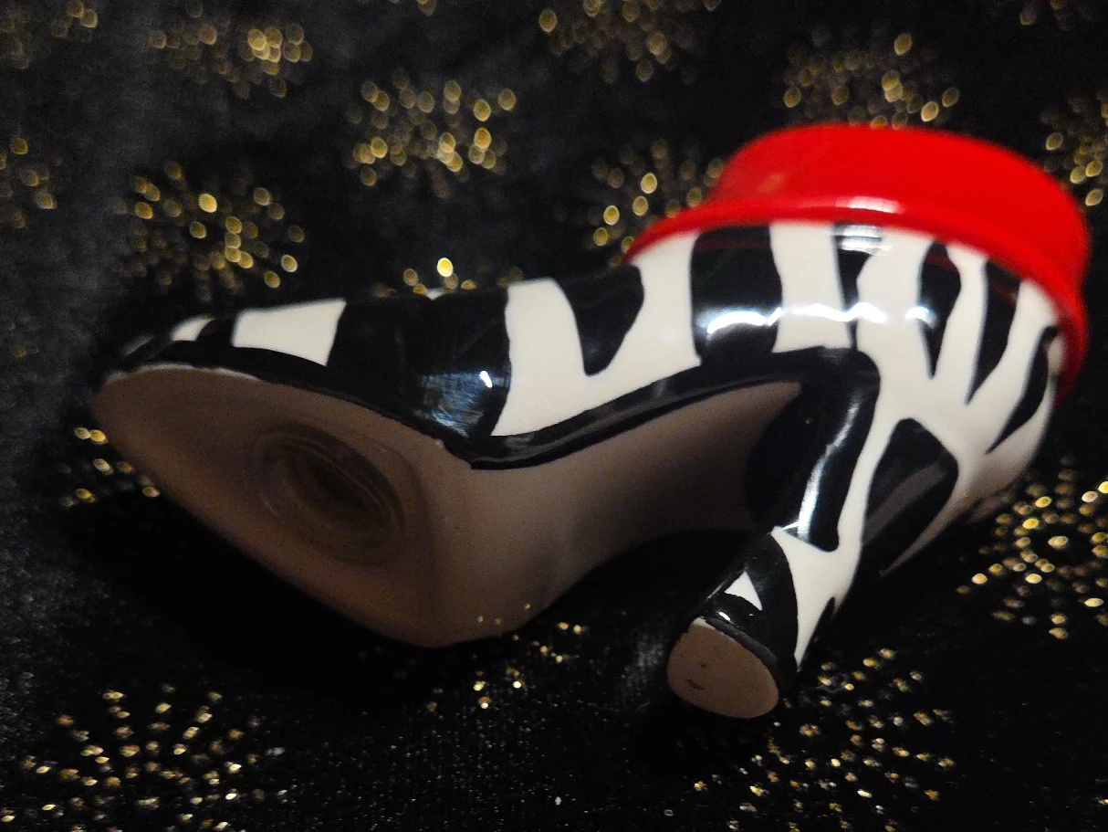 Zebra Print Shoe Salt Shaker