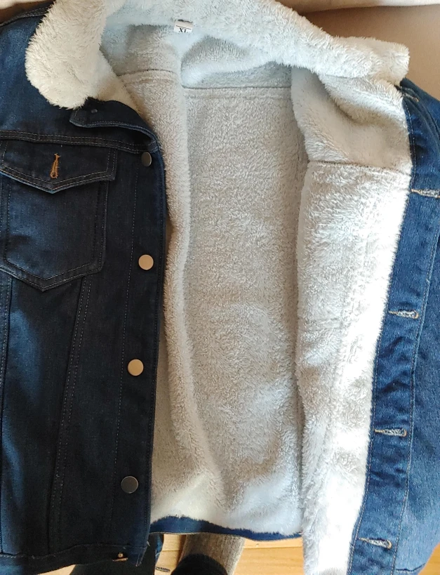 XL Denim Jacket with Sherpa Lining