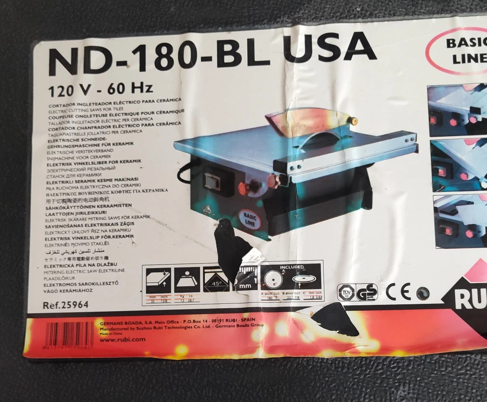 120v cutting saw for tiles. $100obo