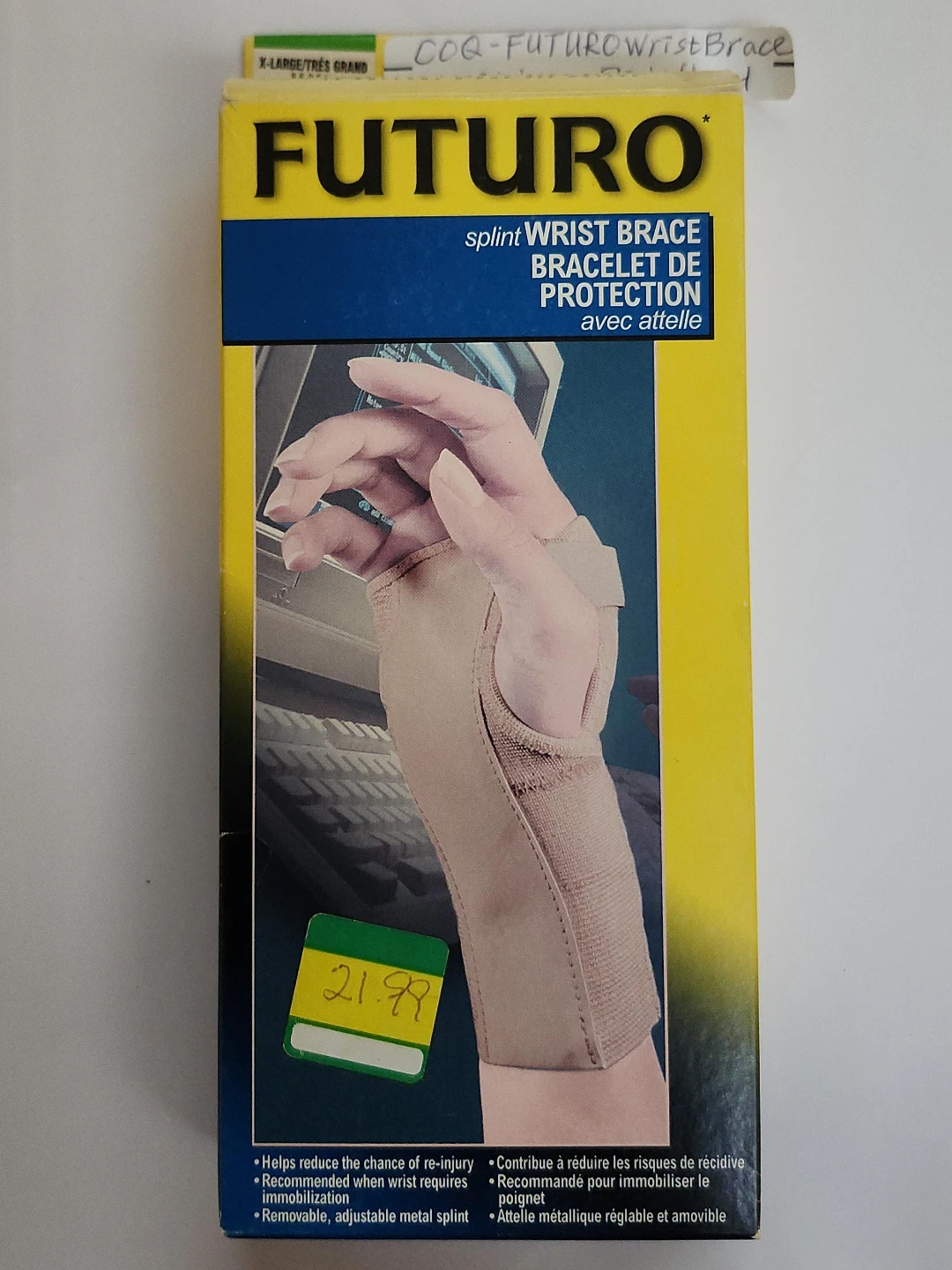 Brand New Futuro X-Large Right Hand Wrist Brace