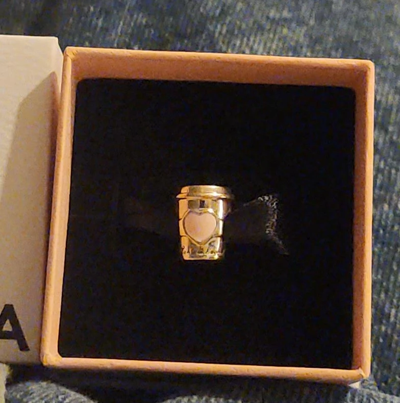 Pandora Coffee Cup Charm - Gold & Pink image indicator(1)
