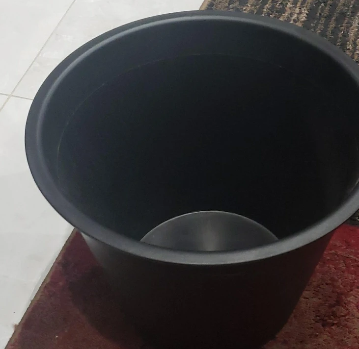 Black Plastic Trash Can