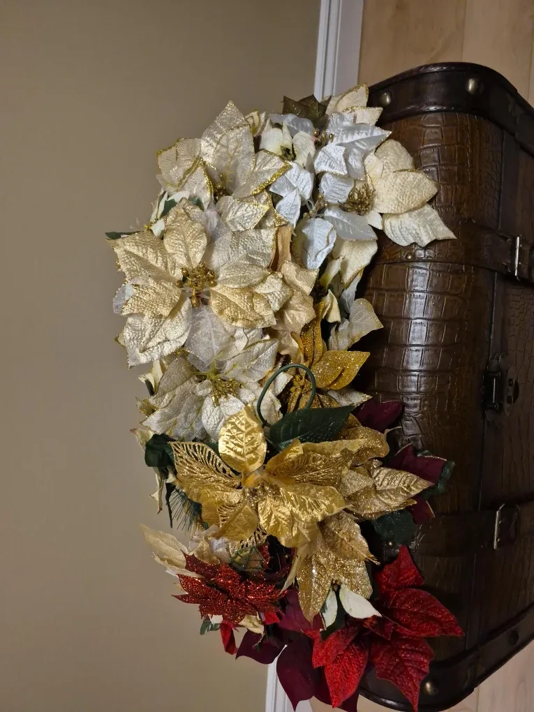 Floral Poinsettia Wreath