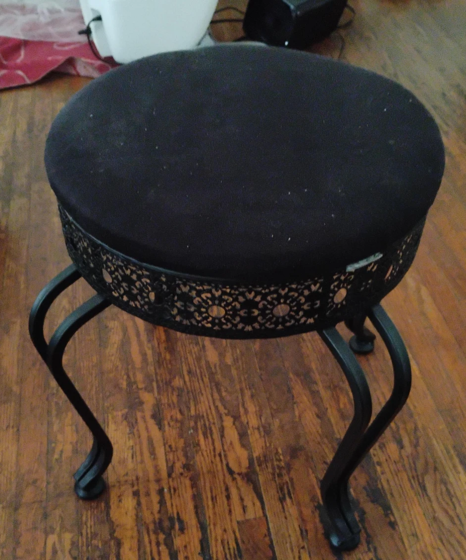 Black Vanity Stool