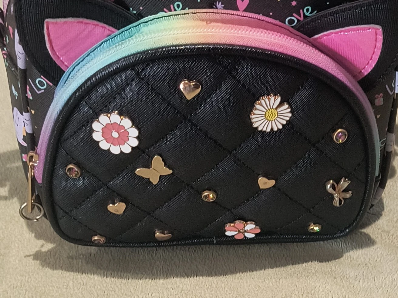 Cute Cat Print Mini Backpack