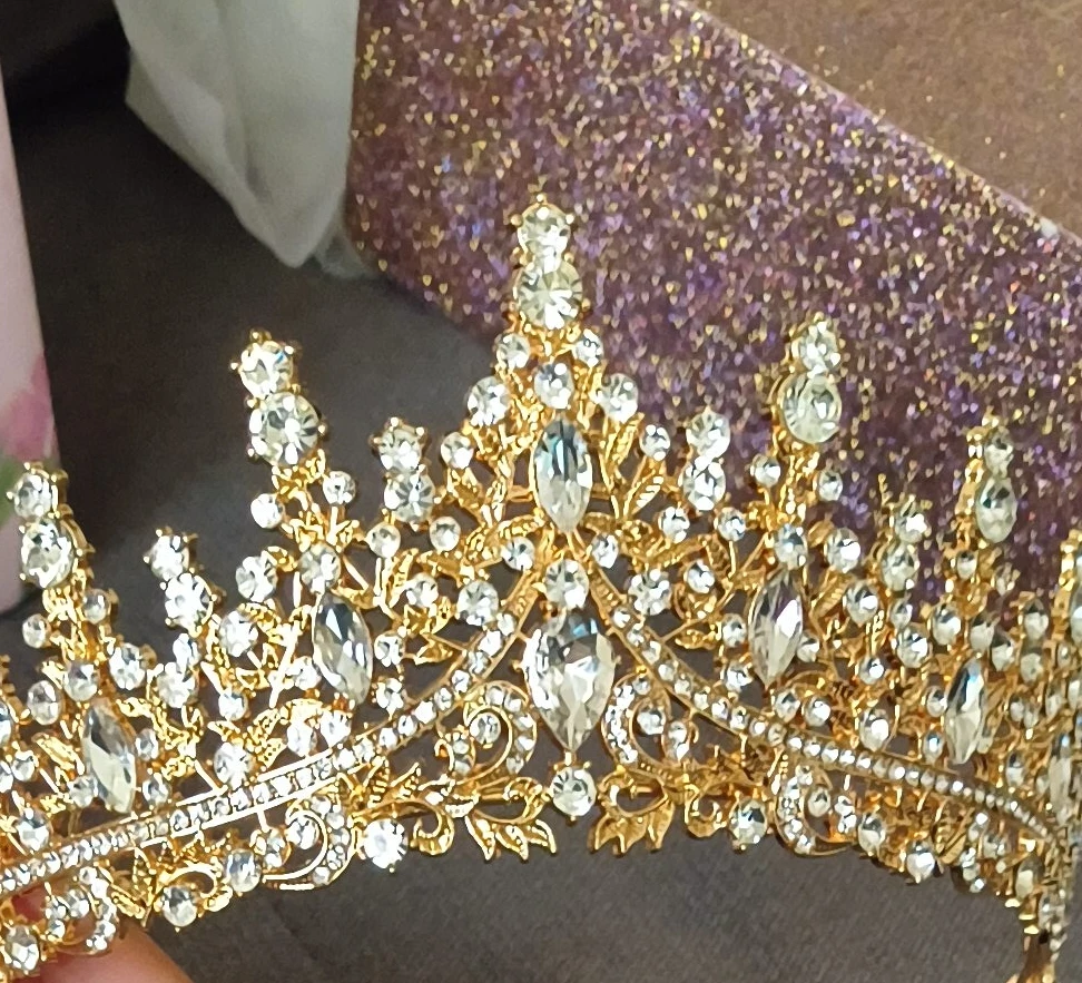 Gold Rhinestone Crown