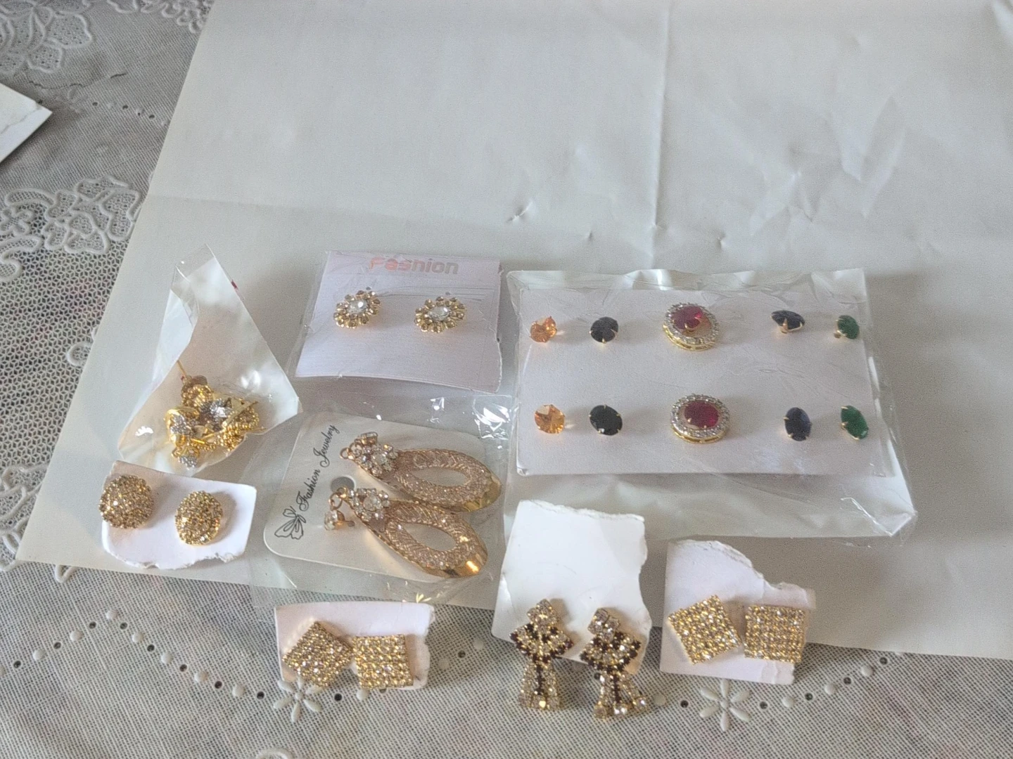 Assorted Gold Tone Fashion Earrings