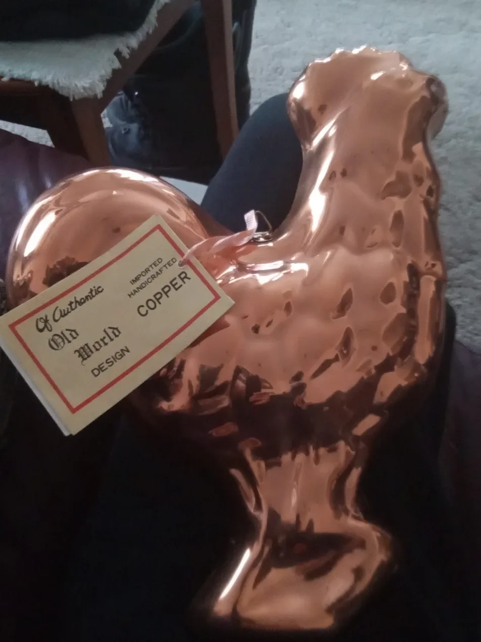 Old World Design Vintage  Copper Rooster