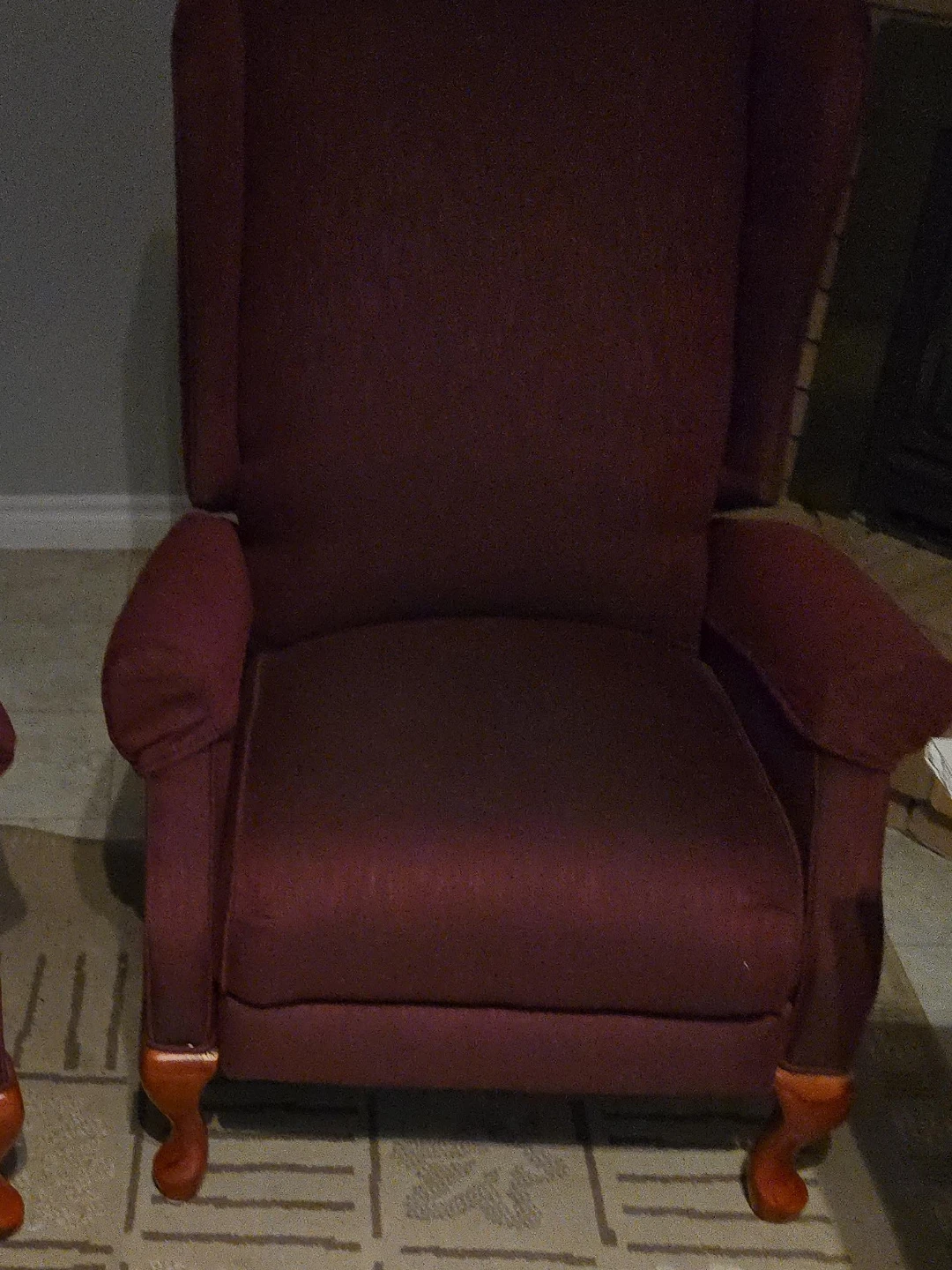 Wingback Armchair - Burgundy