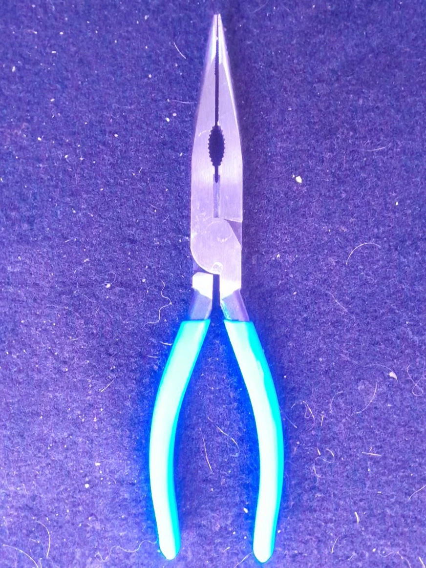 Needle Nose Pliers with Blue Handles