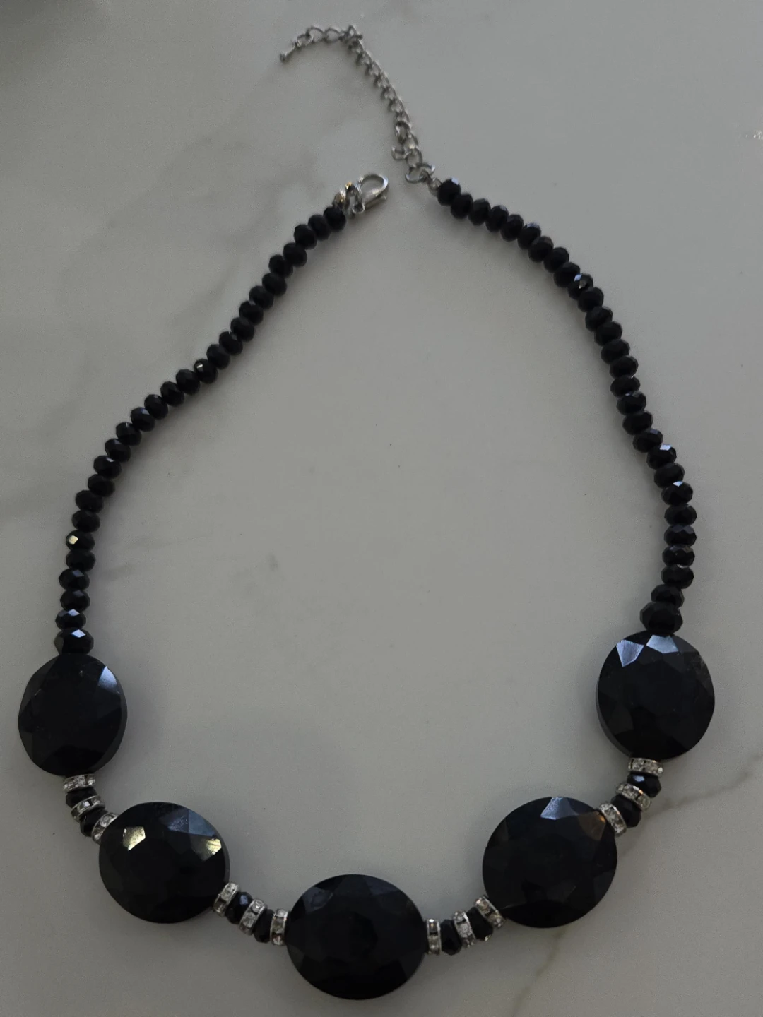 Black Beaded Necklace image indicator(1)