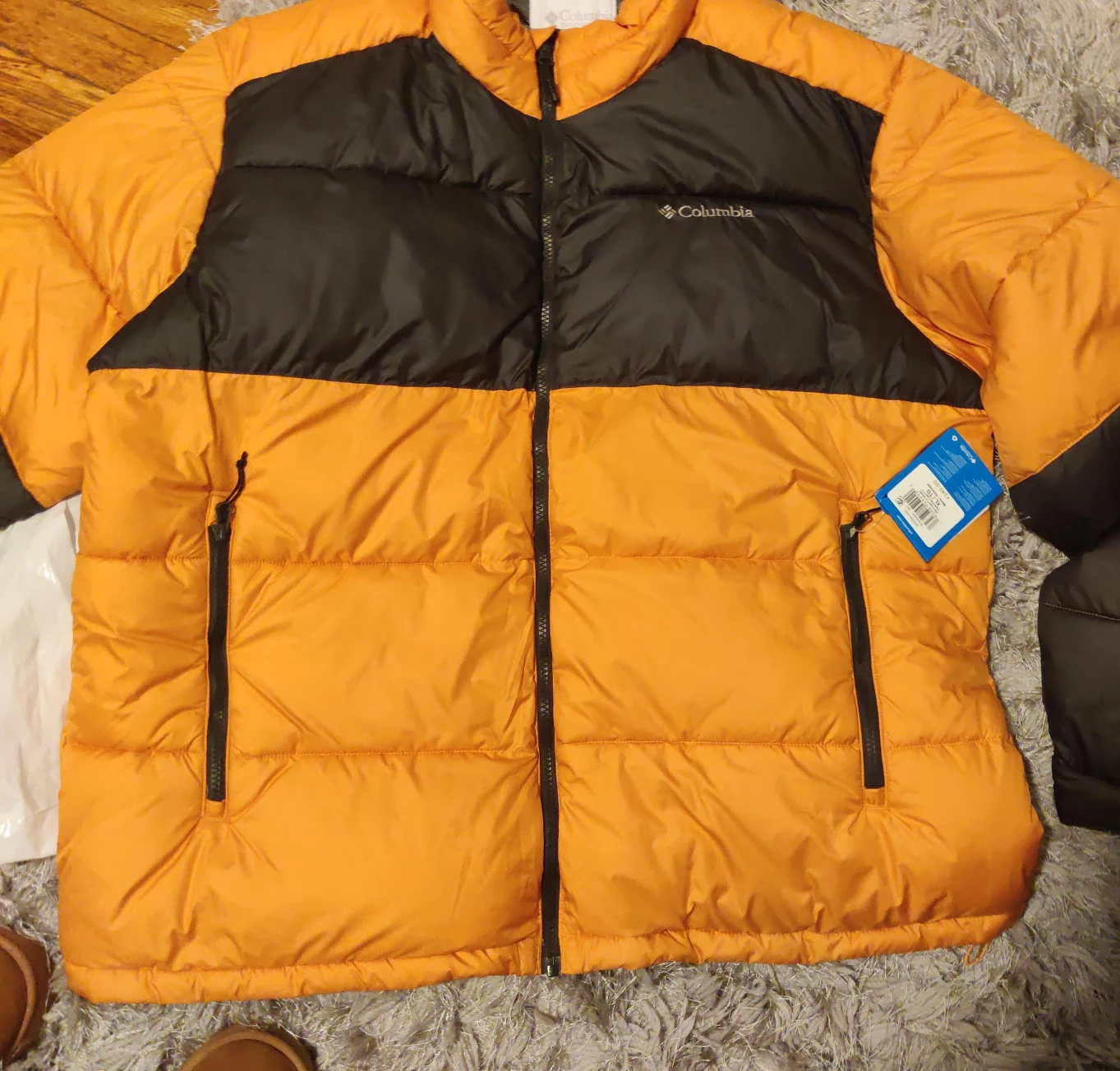 New Columbia Puffer Jacket Orange/Black