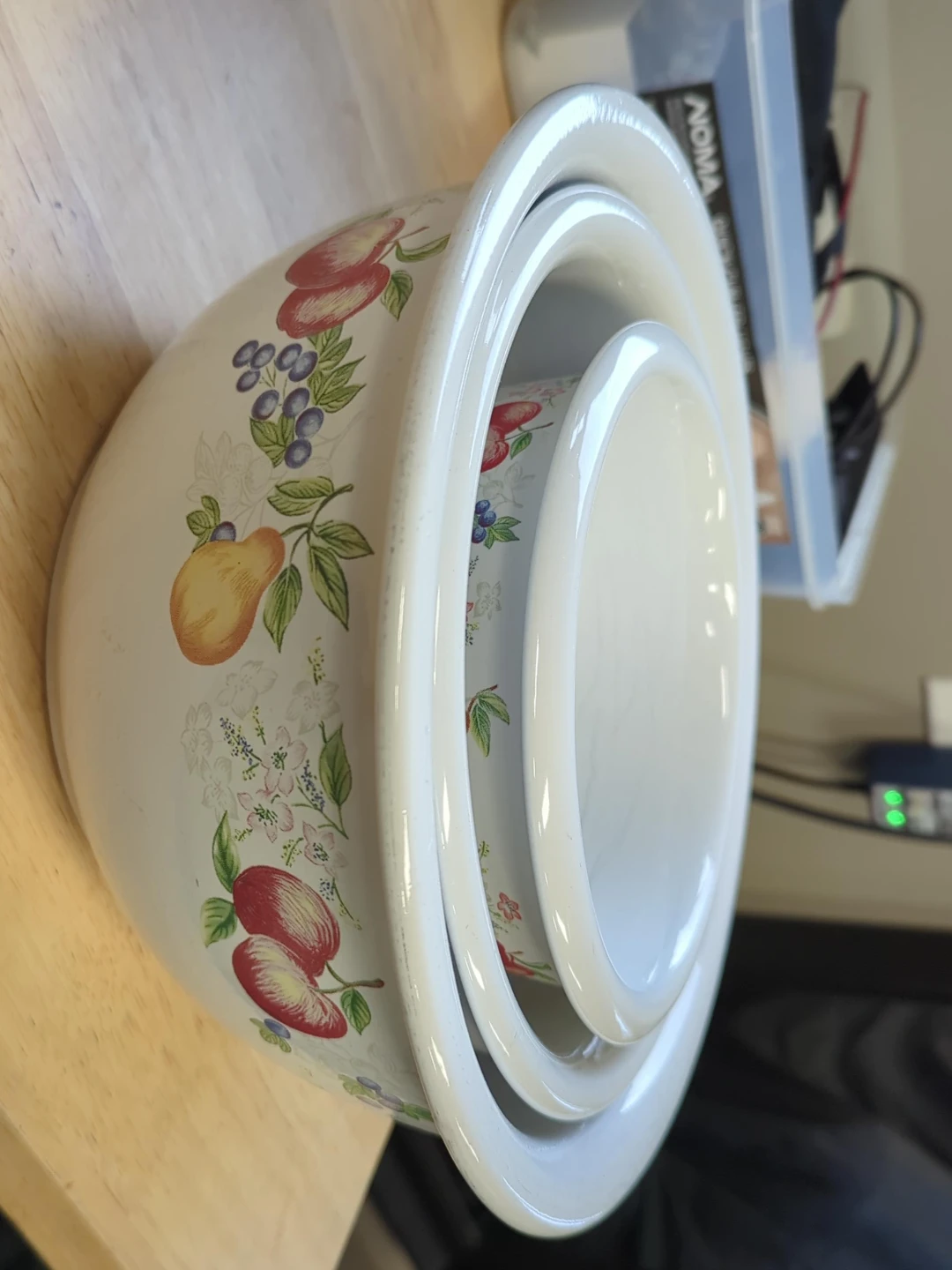 Vintage Enamelware Nesting Bowls - Set of 3