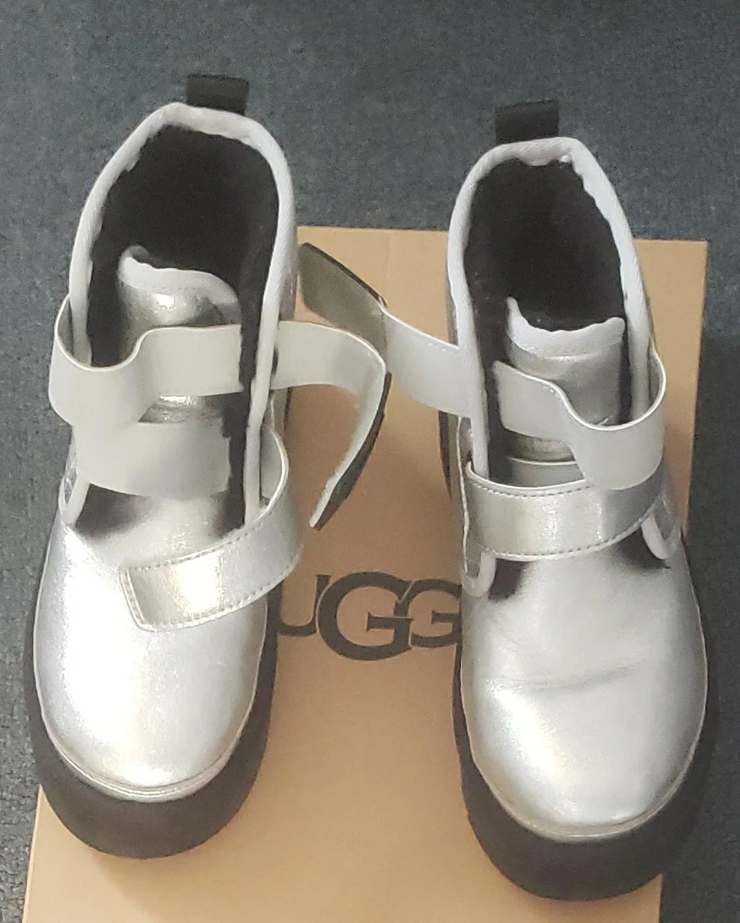 UGG Silver Boots - Size 1 thumbnail